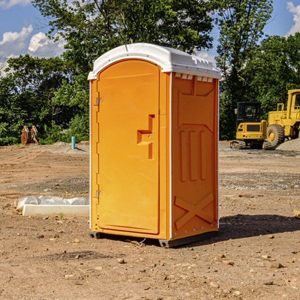 can i customize the exterior of the porta potties with my event logo or branding in Chimney Rock